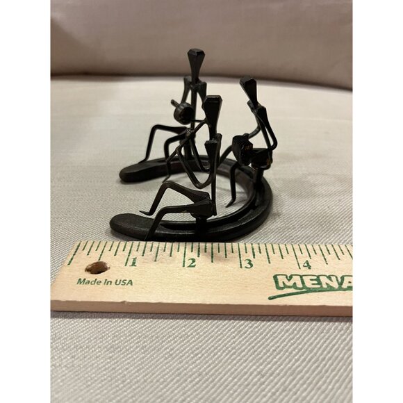 Metal Horseshoe Sculpture Musicians Folk Art Western Rustic Decor Used - Picture 10 of 10